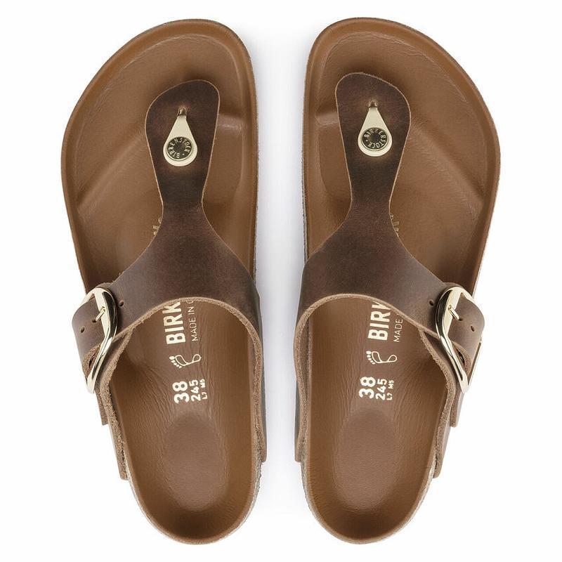 Gizeh Birkenstock Big Prackou Kozene Damske Hnede | SK 119BEX